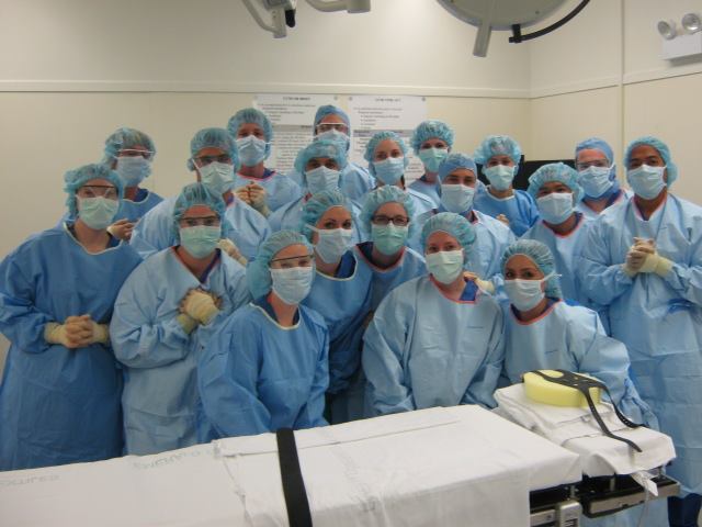 photo of group of students in operating room